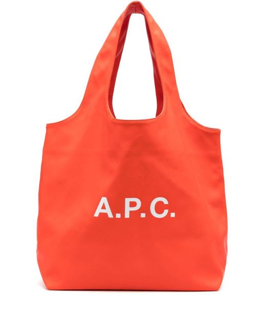 A.P.C. ロゴ トートバッグ Red