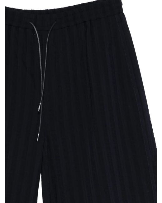 Juun.J Black Drawstring Texture Shorts for men