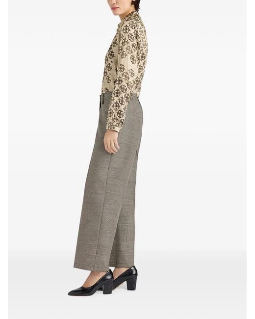 Momoní Gray Pressed-Crease Trousers