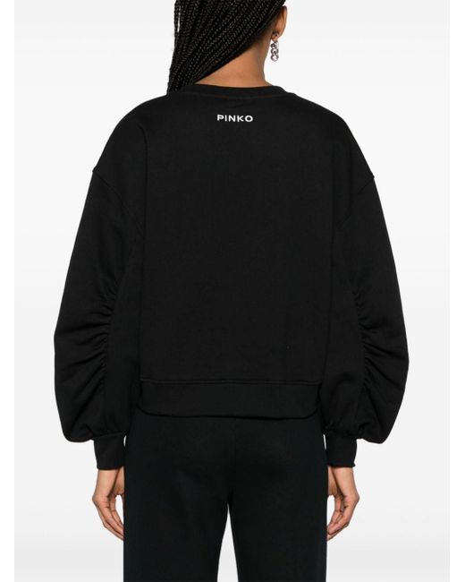 Pinko Black Sweatshirt mit Ösendetails