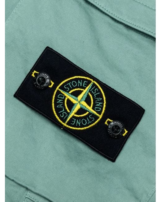 Stone Island Green Cargo Patch-Pocket Trousers for men