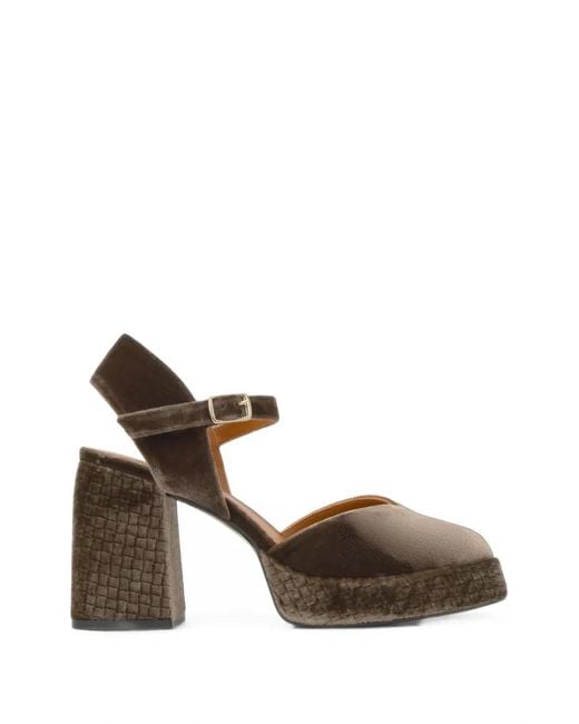 Castaner Brown Visby Velvet Pumps