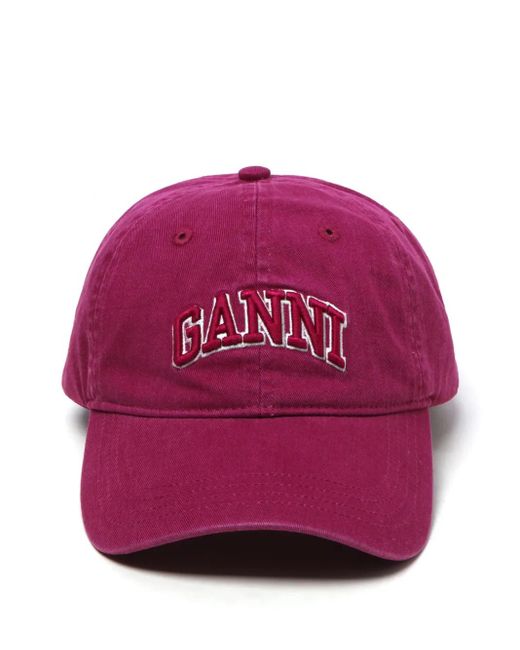 Ganni ロゴ キャップ Pink
