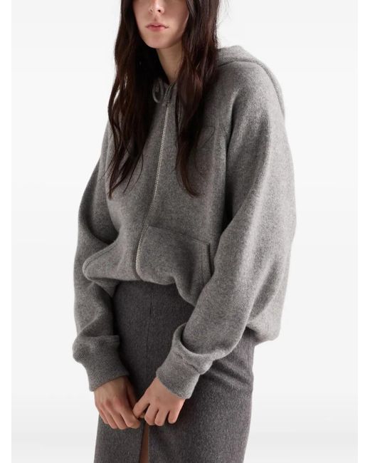 Prada Gray Hooded Cardigan