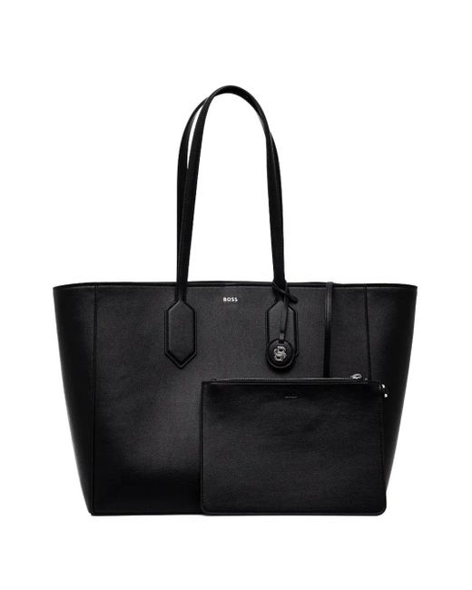 BOSS Liriel Faux Leather Crossbody Bag in Blue