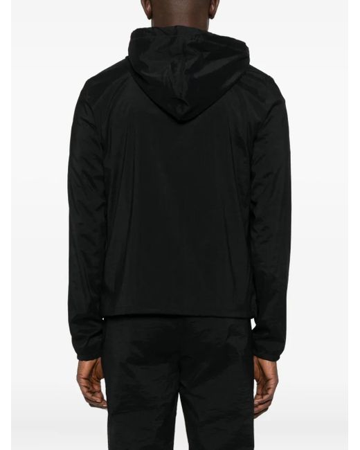 DIESEL Black Logo-Print Hooded Jacket for men
