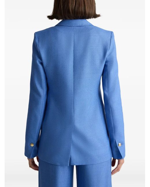St. John Blue Long Sleeve Suiting Jacket