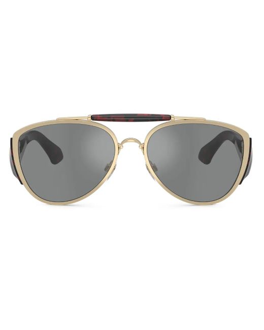 Burberry Gray Pilot-Frame Sunglasses