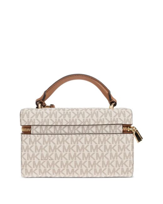 MICHAEL Michael Kors Natural Extra-Small Jana Monogram-Logo Crossbody Bag