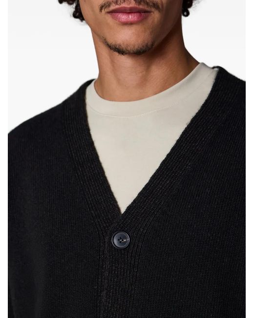 Paul Smith Black V-Neck Buttoned Cardigan for men