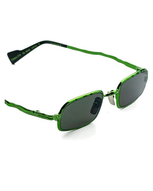 Kuboraum Green Z18 Rectangle-Frame Sunglasses