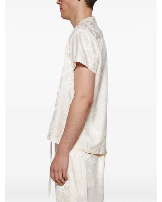 Bode Hemd Mit Jacquardmuster in White für Herren