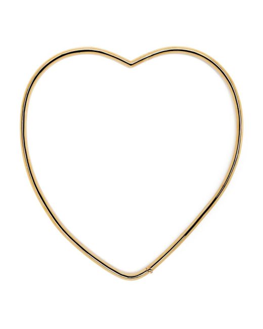 Yvonne Léon Natural 9kt Yellow Gold Heart Necklace