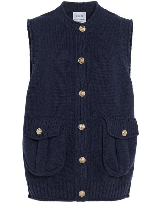 Barrie Blue Chunky-Knit Vest