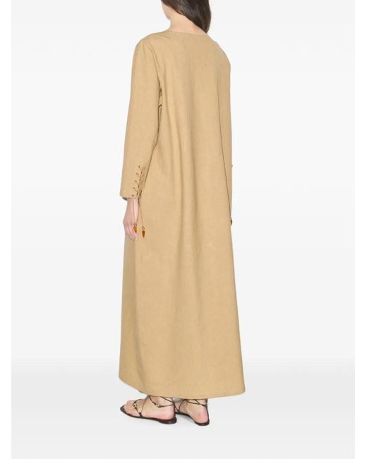 Tory Burch Linnen Kaftan in het Natural