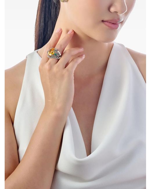 Anabela Chan Metallic Swallowtail Multi-Stone Ring