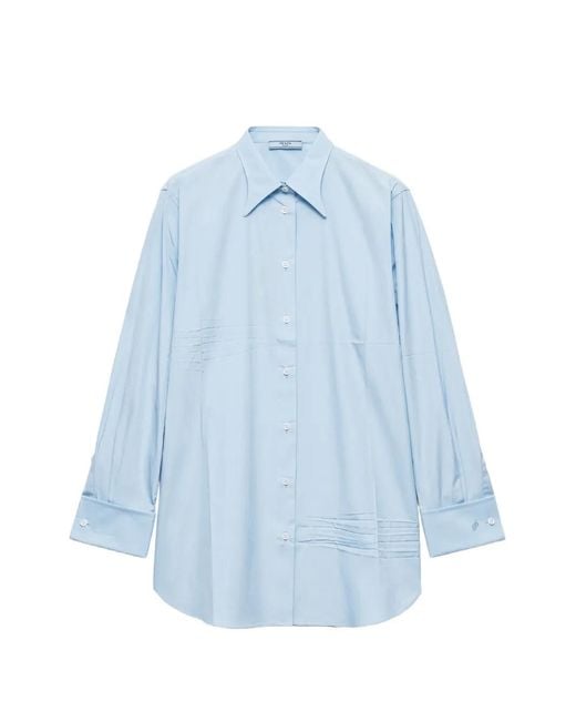 Prada Blue Poplin Shirt