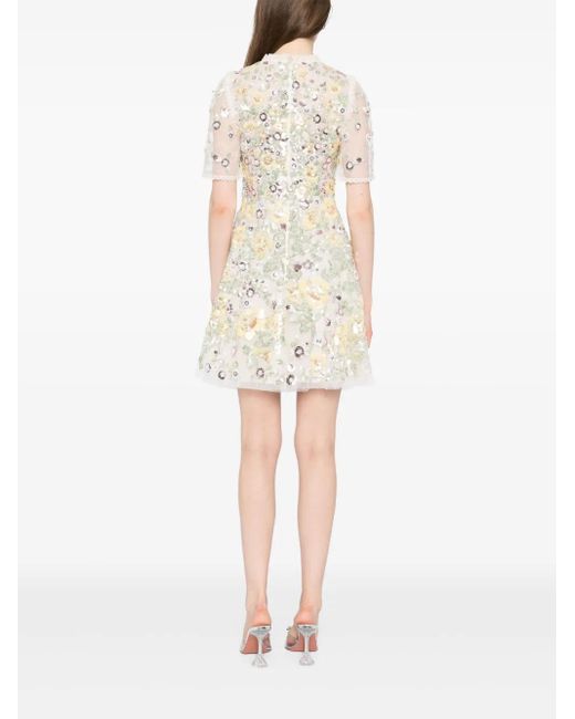 Needle & Thread Natural Elina Mini Dress