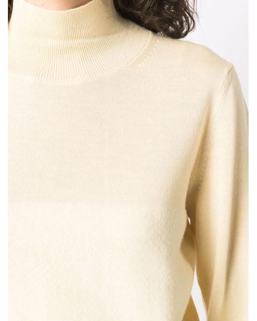 Peserico Natural High-Neck Wool Jumper