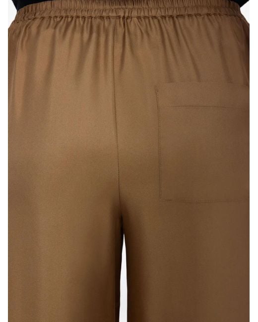 Loulou de Saison Brown Alera Lds Elasticated-Waistband Trousers