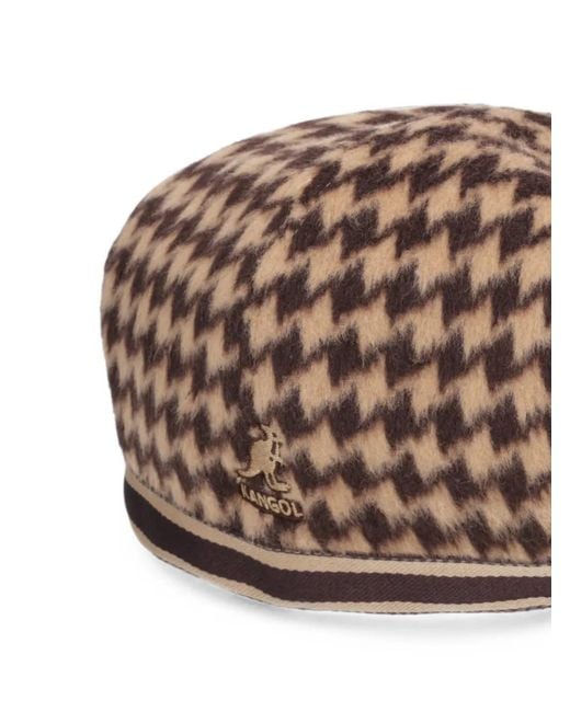 Kangol Brown Patterned Beret