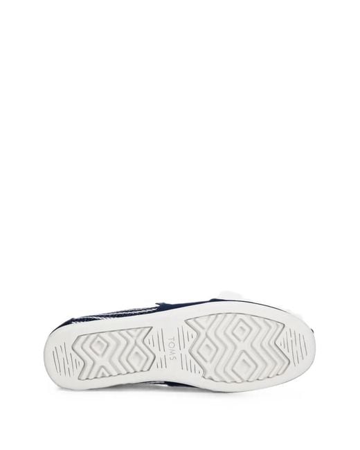 TOMS Blue Rope-Pattern Slip-On Espadrilles for men