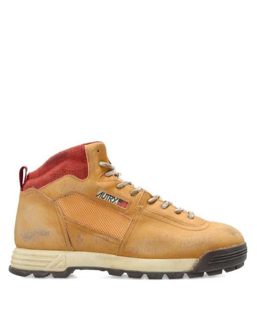 Autry Brown Malga Mid Trekking Boots for men