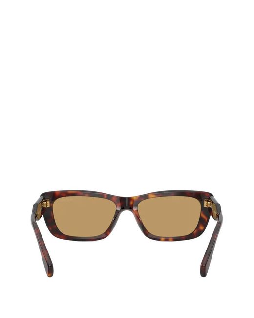 Miu Miu Brown Rectangle-Frame Sunglasses