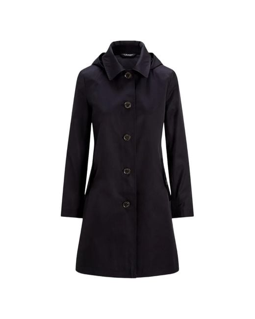 Ralph Lauren Blue Hooded Button-Up Coat