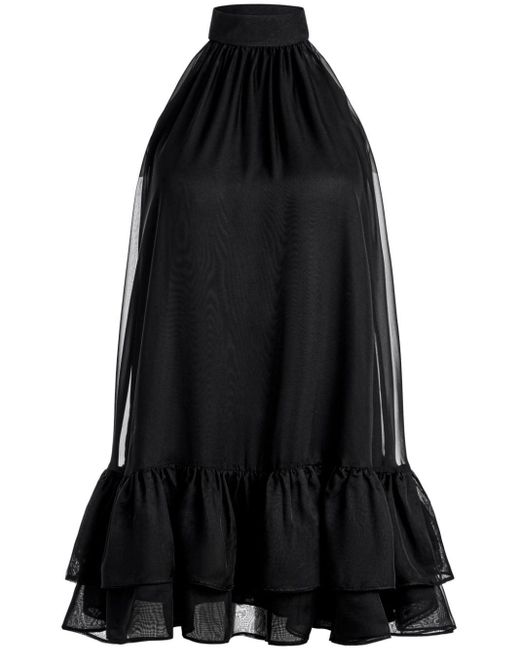 Vestido corto Erna con capas escalonadas Alice + Olivia de color Black