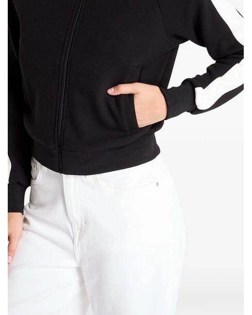 Karlkani Black Logo-Embroidered Side-Stripe Jacket
