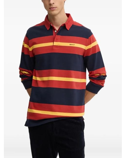 Gant Blue Gestreiftes Poloshirt