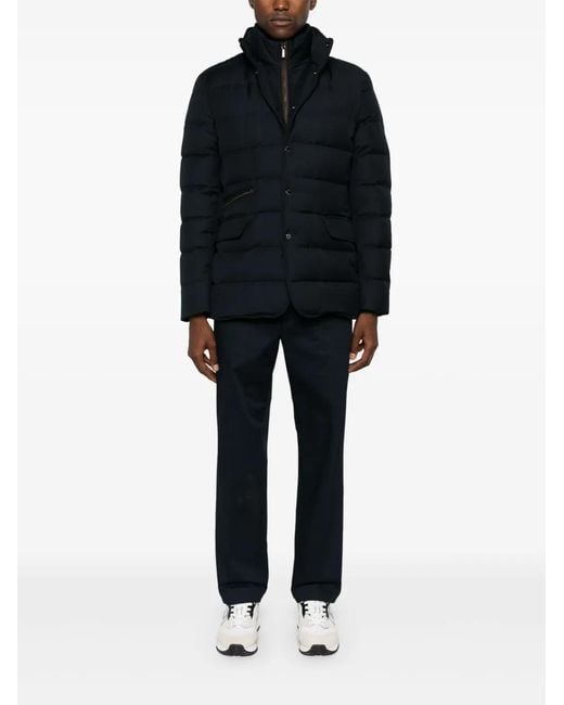 Moorer Black Ilvo Hooded Down Jacket for men