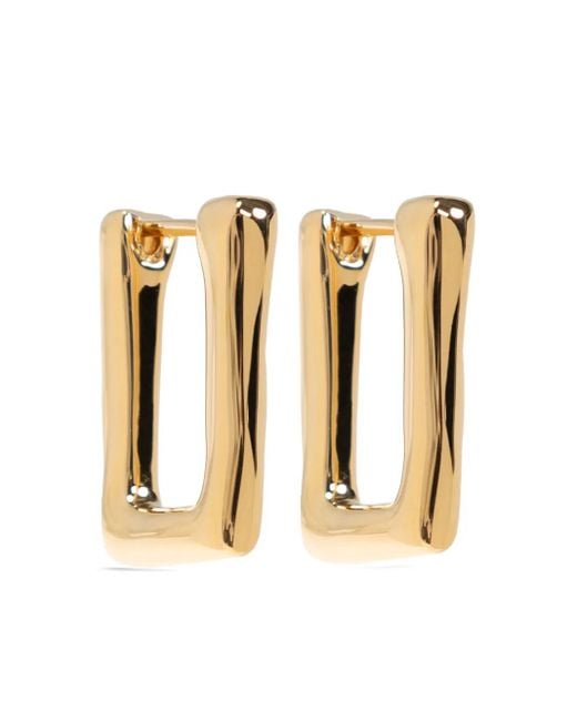 Jil Sander Metallic Eckige Ohrringe