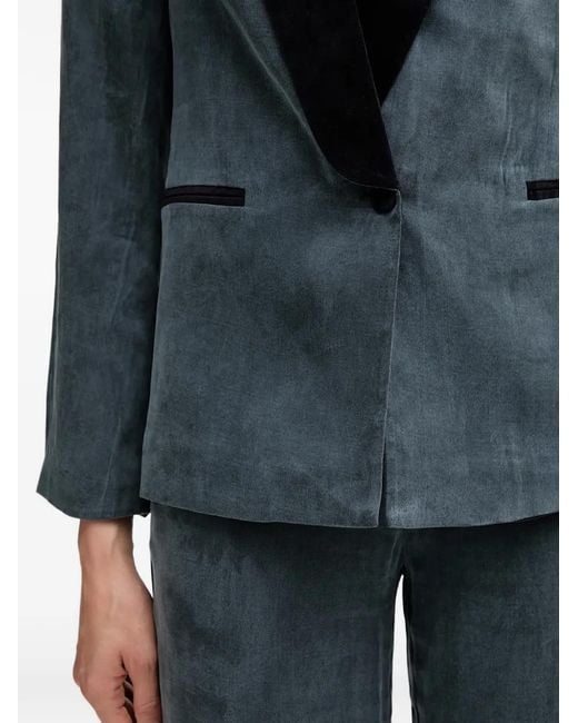 INTROPIA Gray Shawl-Lapel Blazer