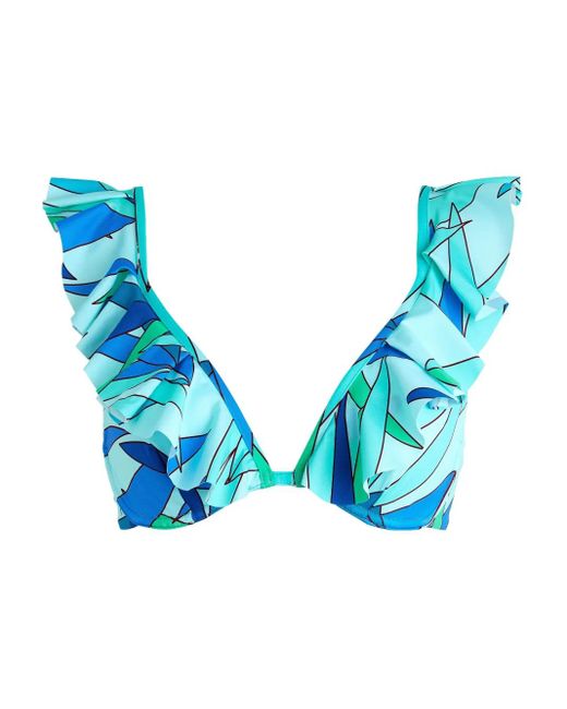 Vilebrequin Blue Abstract-Pattern Bikini Top