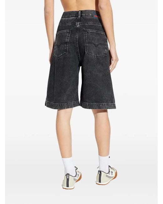 DIESEL Black Denim Bermuda Shorts