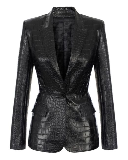 Elisabetta Franchi Black Einreihiges Sakko