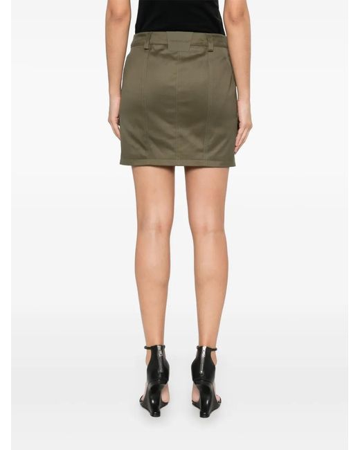 Mugler Green Cargo Mini Skirt