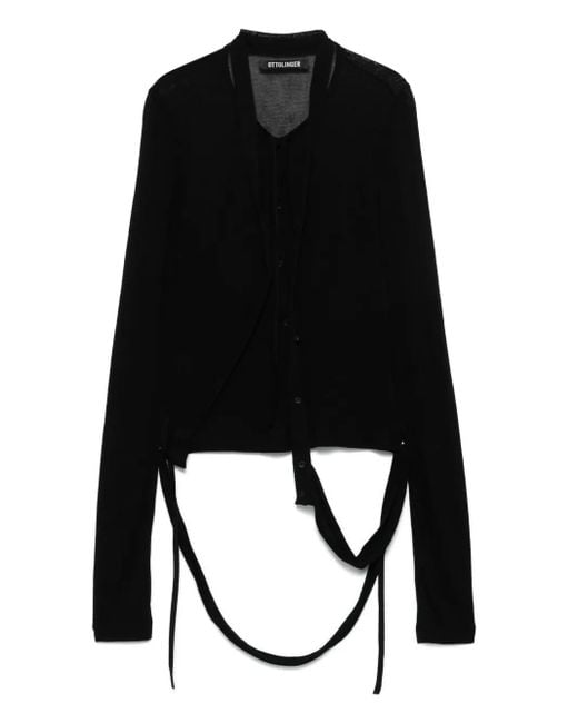 OTTOLINGER Black Deconstructed Cardigan