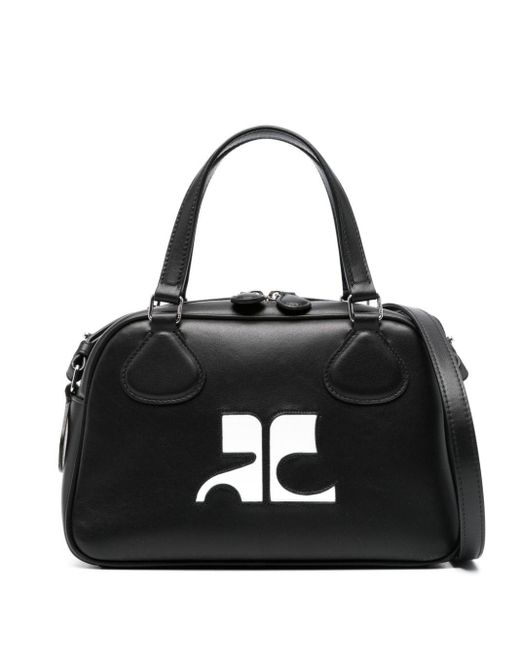 Courreges Black Reedition Bowling Cross Body Bag