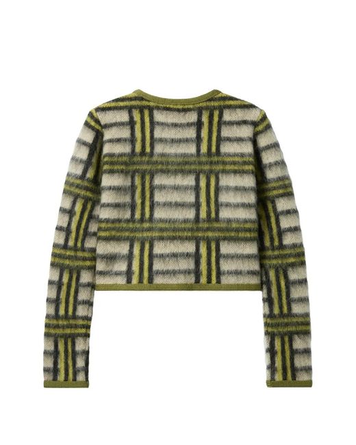 LaDoubleJ Green Cardigan Boutonné À Carreaux
