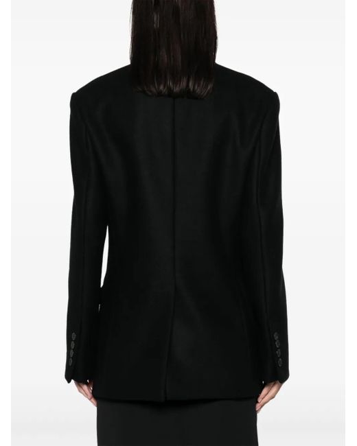 MODES GARMENTS Black Single-Breasted Wool Blazer