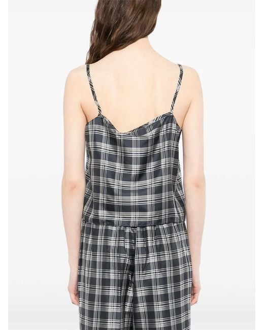Theory Gray Bind Strap Top
