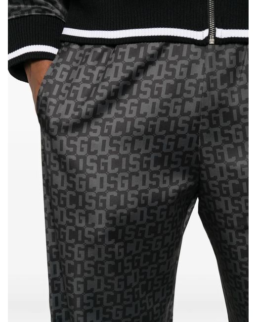 Gcds Gray Pantalon De Jogging Imprimé À Lien De Resserrage for men