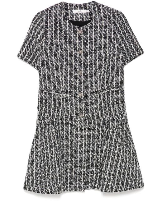 B+ AB Black Tweed Mini Dress