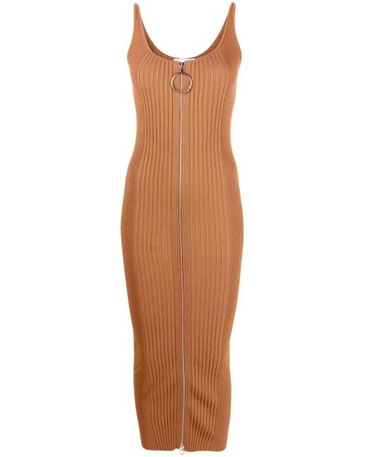 Rabanne ノースリーブ ニットドレス Brown