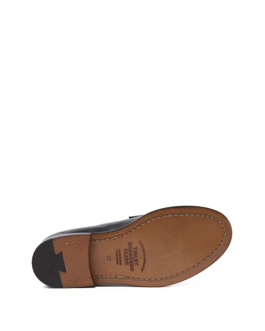 Scarosso Black Print-Motif Loafers