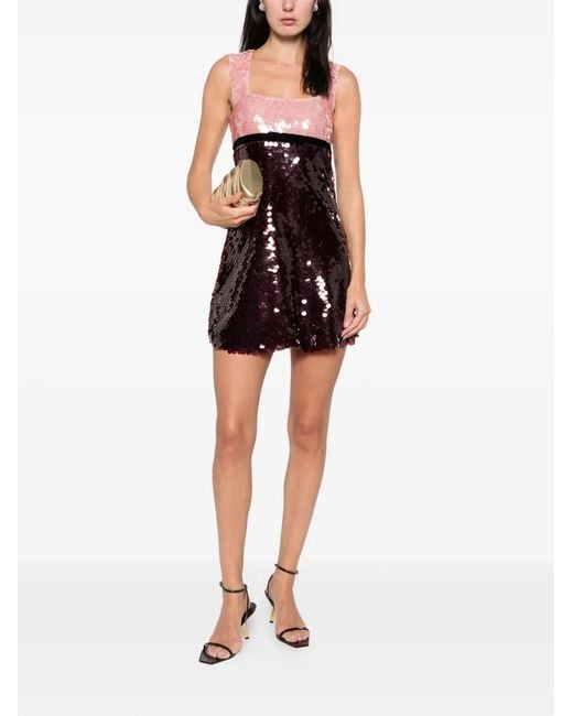 retroféte White Amethyst Sequin Mini Dress