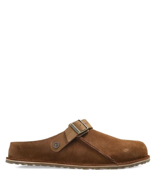 Birkenstock Brown Lutry Buckle-Strap Slip-On Mules for men